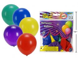 BALLONS 10 PIÈCES QUALITÉ HÉLIUM ASST.